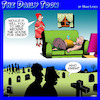 Cartoon: Who Knew? (small) by toons tagged lazy,would,it,kill,you,housework,cemetary,death,nagging