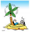 Cartoon: wind farm desert island (small) by toons tagged wind,farm,energy,electricity,pollution,ecology,environment