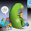 Cartoon: Wino (small) by toons tagged dinosaurs,wino,alcoholic,tramps,homeless,animals,prehistoric,stone,age