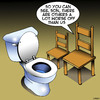 Cartoon: Worse off (small) by toons tagged toilet,cistern,less,fortunate,worst,job,furniture,chairs,seating
