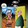 Cartoon: You rang? (small) by toons tagged westerns,indians,cowboys,smoke,signals,pipe,smokers,cigarettes