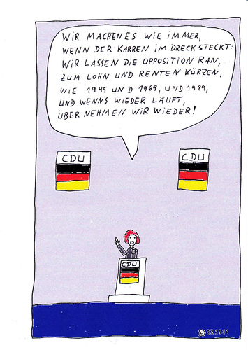Cartoon: CDU-Strategie (medium) by Müller tagged cdu,strategie