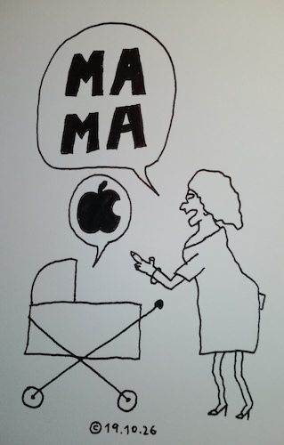 Cartoon: MA MA (medium) by Müller tagged mama,apple,ma