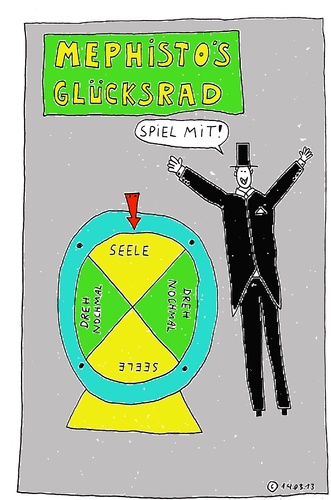 Cartoon: Mephistos Glücksrad (medium) by Müller tagged wheeloffortune,glücksrad,mephisto