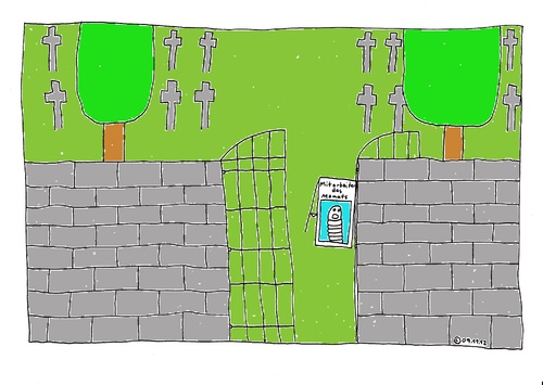 Cartoon: Mitarbeiter des Monats (medium) by Müller tagged mitarbeiterdesmonats,friedhof,graveyard,employeeofthemonth