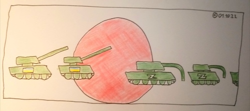 Cartoon: Panzer (medium) by Müller tagged panzer,tank,ukraine,russland,krieg