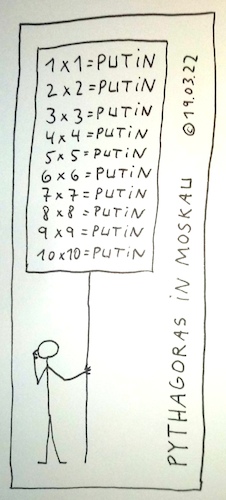 Cartoon: Pythagoras in Moskau (medium) by Müller tagged putin,pythagoras,moskau,russland