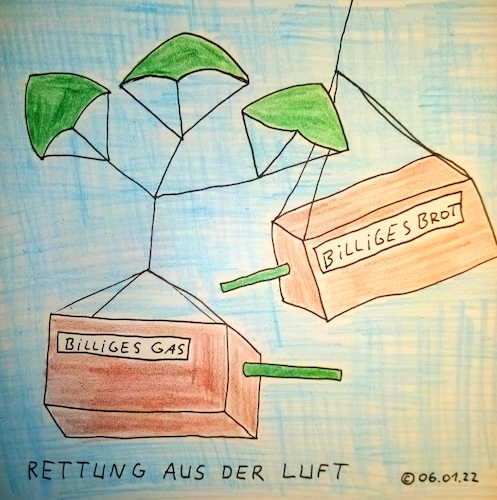 Cartoon: Rettung aus der Luft (medium) by Müller tagged kasachstan,russland