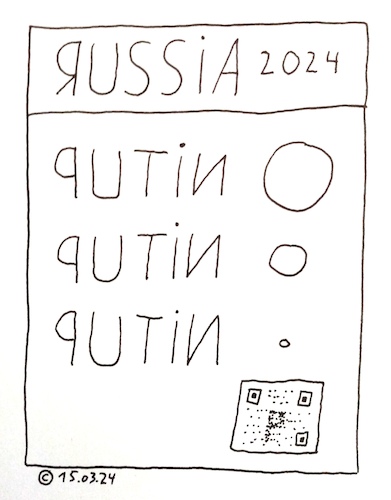 Cartoon: Russia 2024 (medium) by Müller tagged russland,wahl,gulag