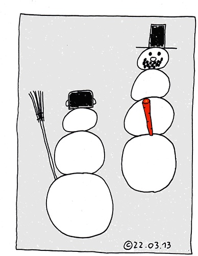 Cartoon: Schneemann (medium) by Müller tagged schneemann,winter,snowman,mohrrübe,carrott