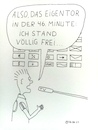 Cartoon: Eigentor (small) by Müller tagged eigentor,fussball