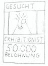 Cartoon: Exhibitionist (small) by Müller tagged wanted,exhibitionist,steckbrief