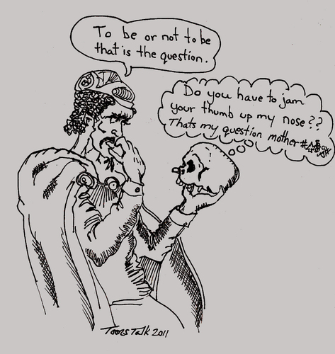Cartoon: BAD ACTORS (medium) by Toonstalk tagged hamlet,skull,actor,theatre,literature