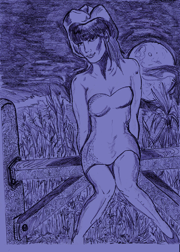 Cartoon: BLUE MOON COUNTRY (medium) by Toonstalk tagged bluemoon,country,farmers,daughter,sexy,harvest