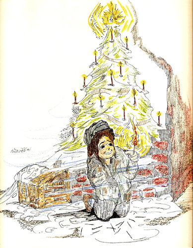 Cartoon: Little Matchstick Girl (medium) by Toonstalk tagged matchstick,girl,christmas,wishing,hunger,family,desertion,desperation,holidays,giving,kindness