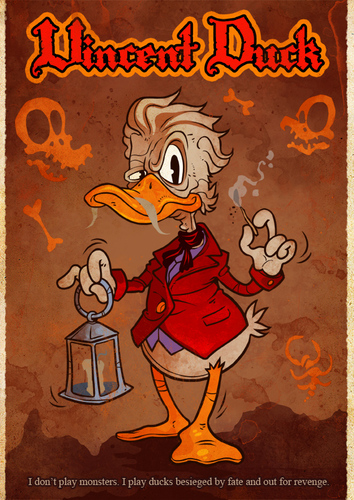 Cartoon: Vincent Duck (medium) by Garvals tagged vincent,price,horror,duck,tales