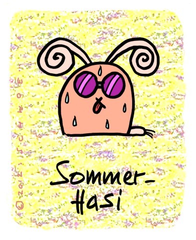 Cartoon: Hasi 47 (medium) by schwoe tagged hasi,hase,sommer,sonne,hitze,schwitzen,schweiß
