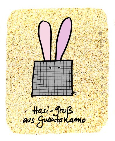 Cartoon: Hasi 74 (medium) by schwoe tagged hasi,hase,guantanamo,cia,terrorismus,menschenrechte,justiz,usa