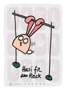 Cartoon: Hasi 33 (small) by schwoe tagged hase,hasi,sport,fit,fitness,training,reck,turnen
