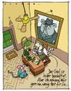 Cartoon: Vorzimmer (small) by schwoe tagged hund,katze,maus,chef,vorzimmer,personal,untergebener