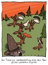 Cartoon: Waldbestattung (small) by schwoe tagged beerdigung,grab,wald,förster,friede,friedwald