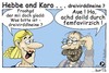 Cartoon: Hebbe ond Karo (small) by TOSKIO-SCHWAEBISCH tagged toskio vtms tex pander cartoon hebbe ond karo dreivirddlneine uhrzeit auf schwäbisch acht uhr fünfundvierzig dreiviertelneun schwäbisches schwaebisches schwääbischs
