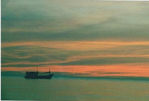 Cartoon: Koh Chang Sunset (medium) by RnRicco tagged ship,sunset,sundown,sea,ocean,thailand,siam,sun,ricco,water,nature