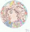 Cartoon: Flowery Lady (small) by RnRicco tagged lady,woman,flower,face