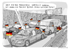 Cartoon: Stau-Psychologie (small) by H Mercker tagged wm,fußball,fahnen,fähnchen,deutschland,germany,stau,autocorso,corso,stehen