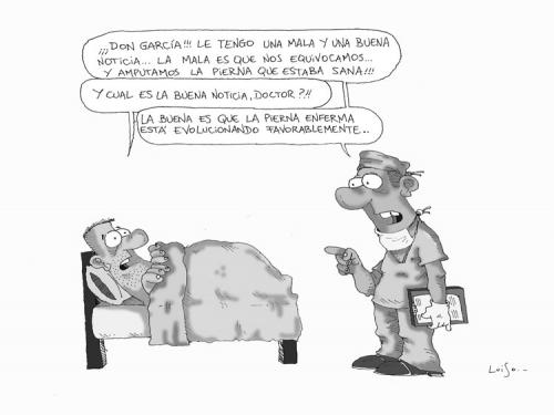 Cartoon: Error (medium) by Luiso tagged salud