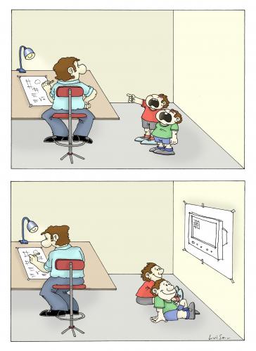 Cartoon: new children 2 (medium) by Luiso tagged childrens