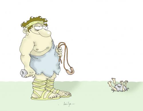 Cartoon: New David (medium) by Luiso tagged gaza