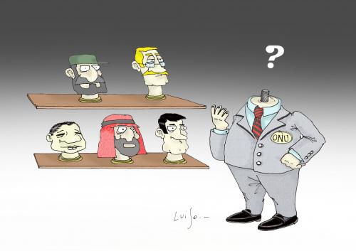 Cartoon: ONU (medium) by Luiso tagged onu