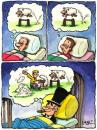 Cartoon: business man and insomnia (small) by corne tagged business,man,insomnia,dreams,money,rich,