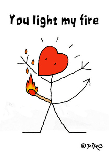 Cartoon: 100 Ways To Say - I Love You (medium) by piro tagged lovedevil,fire,love