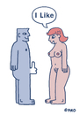 Cartoon: Facebook Love (small) by piro tagged love sex man woman facebook