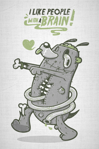 Cartoon: hug me (medium) by bkopf tagged bkopf,like,people,with,brain,zombi,hug,me
