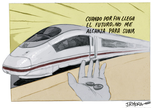 Cartoon: AVE (medium) by jrmora tagged europe,train,velocidad,alta,tren,ave
