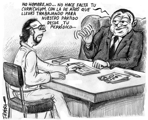 Cartoon: Curriculum (medium) by jrmora tagged prensa,periodismo,politica,politicos,trabajo