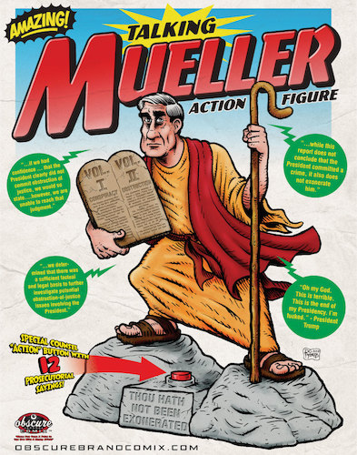 Cartoon: The Amazing TALKING MUELLER (medium) by monsterzero tagged mueller,muellerreport,collusion,conspiracy,political,trump