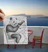 Cartoon: Pencil Vs Camera - 41 (small) by BenHeine tagged pencil,vs,camera,imagination,reality,drawing,photography,series,hand,main,paper,papier,creative,panda,animal,wild,cute,alcoholism,drink,beer,wine,landscape,waterscape,dessin,sketch,croquis,fantasy,humor,table,chairs,chaises,greece,santorini,horizon,evenin