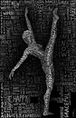 Cartoon: The Dancer (small) by BenHeine tagged the,dancer,woman,grace,harmony,ben,heine,move,body,corps,calligraphy,typography,dance,femme,sport,art,theartistery