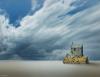 Cartoon: Voices of Solitude (small) by BenHeine tagged voices,of,solitude,normandy,france,surrealism,house,maisonette,maison,mer,sea,ocean,beach,plage,ben,heine,loneliness,seul,alone,sand,sable,vent,wiatr,clouds,storm,tempete,rocks,roche,digital,painting,elements,stand,still,immobile,time,temps,meteo