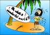 Cartoon: Uke Island (small) by cwtoons tagged desert island ukulele kamakawiwo ole
