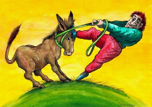 Cartoon: Donkey (medium) by Kazanevski tagged no,tags,