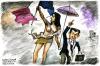 Cartoon: Sarkozy and Carla Bruni (small) by Christo Komarnitski tagged politics,celebrities,cartoon,france,