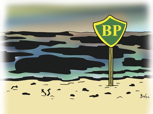 Cartoon: BP kills the see (medium) by Farhad Foroutanian tagged oil