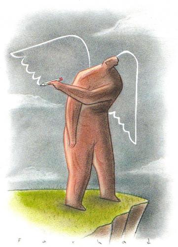 Cartoon: The wings (medium) by Farhad Foroutanian tagged poetic,,engel,flügel,mann,abgrund,fliegen,zeichnen,malen,ergänzen,wünschen,wunsch