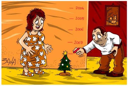 Cartoon: little Christmas (medium) by bacsa tagged little,christmas