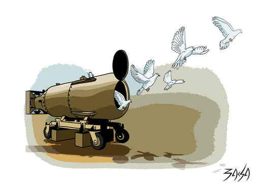 Cartoon: Peace (medium) by bacsa tagged peace
